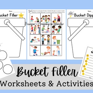 Bucket Filler Classroom Activity, Writing, Posters, Back to School
