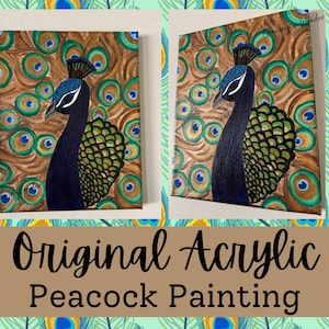 Original Acrylic Peacock Painting