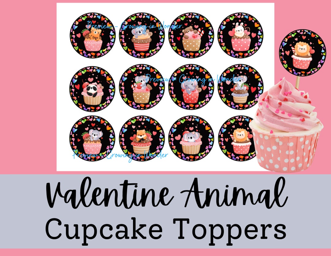 valentine-s-day-cupcake-toppers-printable-animal-cupcake-toppers-etsy