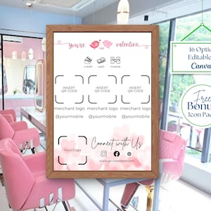 Holiday Scan to Pay Sign Template, Editable QR Code (PDF)