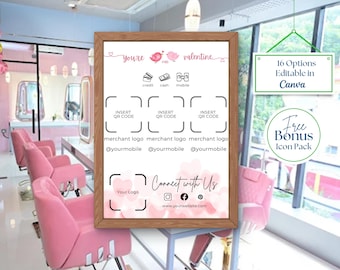Holiday Scan to Pay Sign Template, Editable QR Code (PDF)