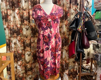 Vintage Rose Pattern Dress