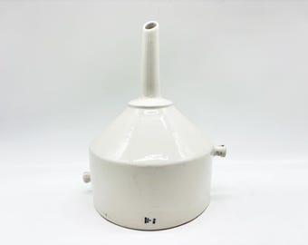 Embudo de laboratorio de porcelana vintage de Coors USA