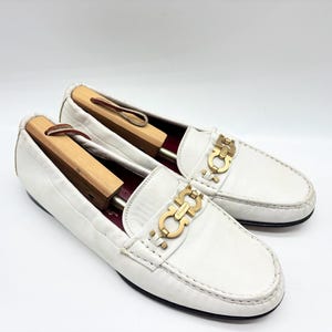 Mocasines deportivos de piel blanca de Salvatore Ferragamo