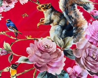 Dolce & Gabbana 100% Silk Scarf Rose Print Made in Italy (read