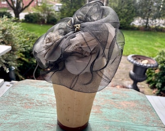 Vintage Hinchley Hats New York Floral Net Hat/Fascinator