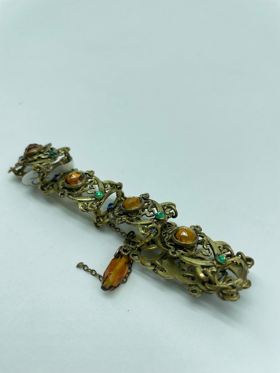 Handmade gold tone bracelet - image 5