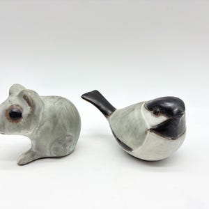 Vintage Anderson Design Studio Pottery Mouse & Chickadee Figurines
