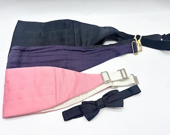 Vintage Cummerbund & Bow Tie Lot