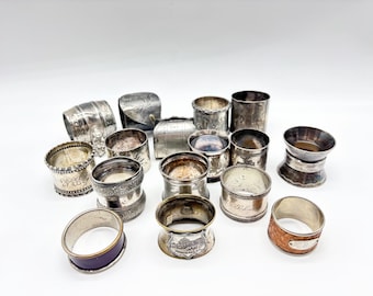 Vintage Silver Plate Napkin Rings