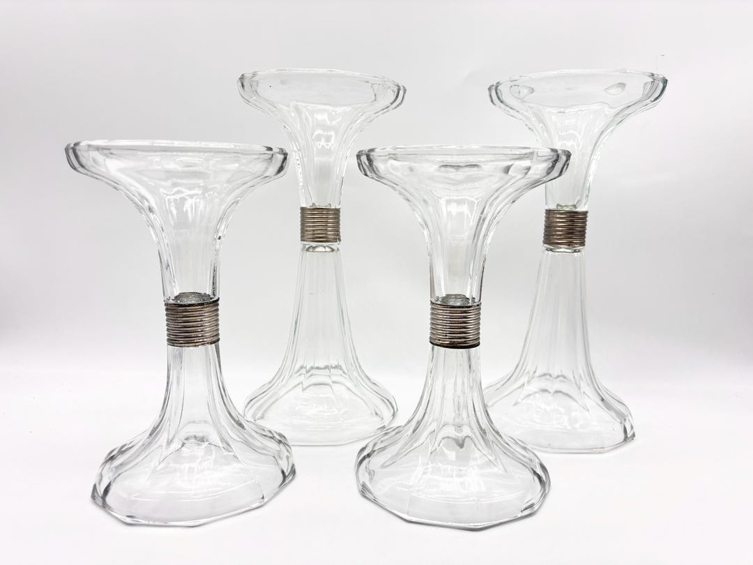Pair of Antique Pressed Glass Shelf Risers - Etsy