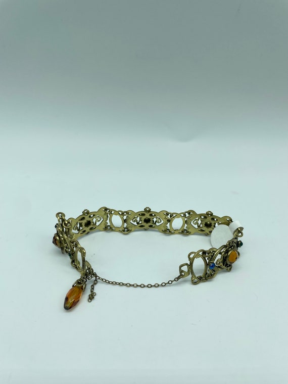 Handmade gold tone bracelet - image 3