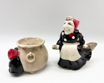 Fitz & Floyd Witch and Cat Salt and Pepper Shakers