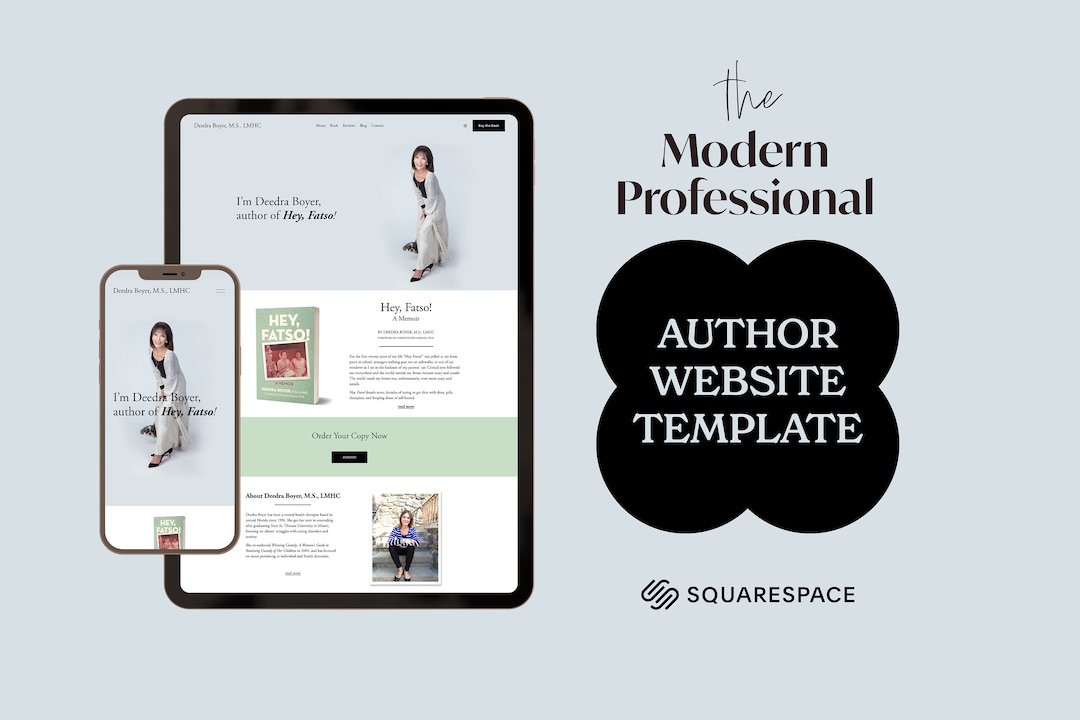 Squarespace Author Website Template Squarespace 7.1 Website Template
