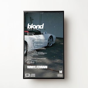 Rubio, Frank Ocean, Ferrari Blanco, Retro, Descarga Instantánea, Digital, Póster Del Álbum Rubio, Póster Frank Ocean, Decoración De Pared Rubia, Impresión Musical