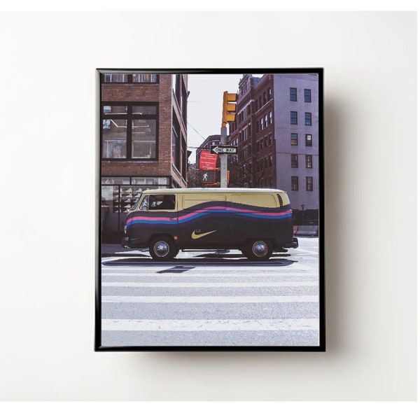 Retro Ad, Nike Poster, Retro Nike Advertisement, Nike Truck, Coloured, Sports, Streetwear, Aesthetic Poster, Instant Download, Digital