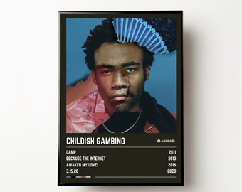 Childish Gambino Print, Childish Gambino, Rap, Music Poster.