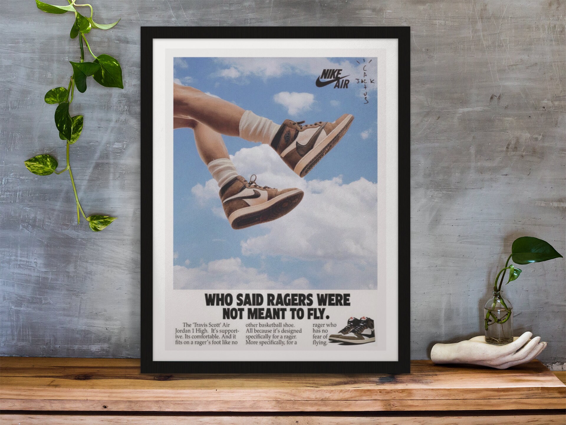 Look Mom, I Can Fly! - Travis Scott x Air Jordan 1 Poster