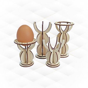 Paaseierenstandaard, svg dxf-bestanden, lasersnijontwerp. Paascadeau en decor, eierhouder, keukendecor, lasergesneden plan.