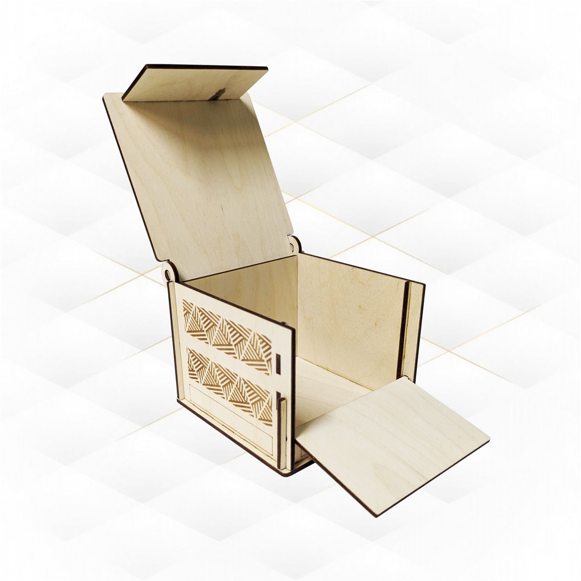 Gift Box Laser Cut Design, SVG DXF Vector Template, Laser Cutting Model ...