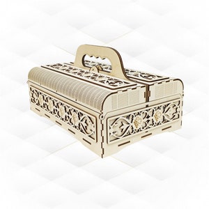 Caixa de vinho para duas garrafas, design cortado a laser, padrão vetorial SVG DXF, modelo de corte