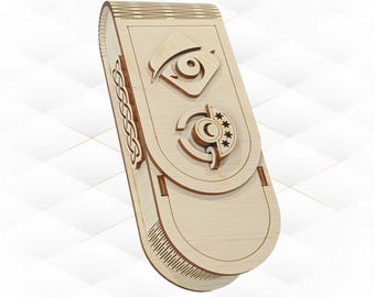 Eyeglasses Case Gift Box Laser Cut Design, SVG DXF Vector Template, Glasses Holder