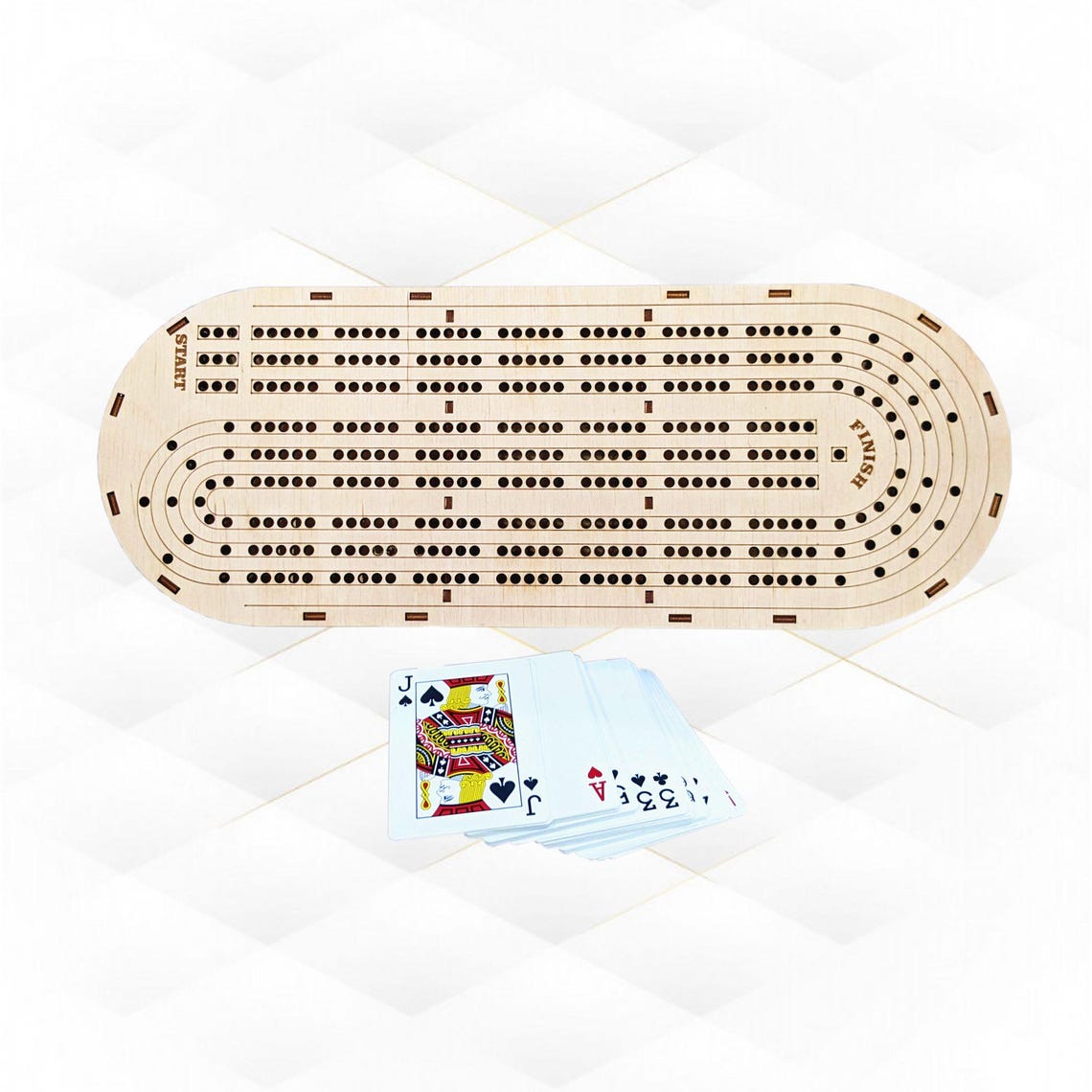 Cribbage Set Laser Cut Design, Cards Game, SVG DXF Vector Template ...