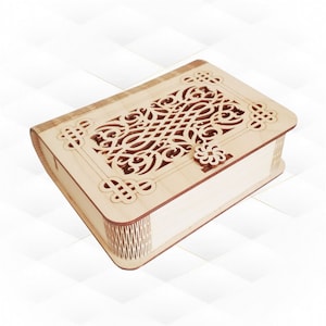 Gift box Tarot, SVG DXf files, laser cut design. Laser cutting template, laser project, gift for her. Greeting boxes, vector pattern.