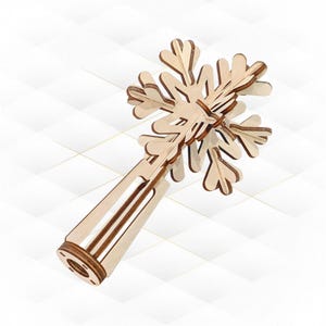 Gift Christmas Tree Topper, snowflake pattern, laser cut design. Svg dxf file, laser cut template. Christmas decor, noel design, xmas model.