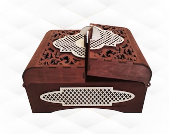 Gift jewelry box digital pattern for laser cut.