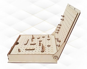 Battleship Game Laser Cut Template, Board Game SVG DXF Vector Design, Cutting Model