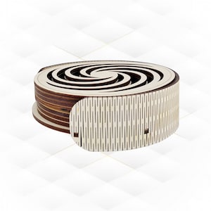 Gift stand holder, laser cut design, napkin for hot. Laser cutting machines pattern, svg dxf files, laser vector. Cut template for craft.