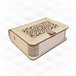 Pudełko na prezent Tarot, pliki svg dxf, szablon do cięcia laserowego. Projekt cięcia laserowego, magiczny wystrój, prezent urodzinowy. Model wektorowy laserowy, pudełko z życzeniami.