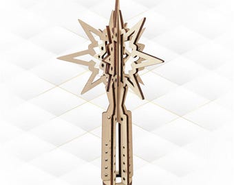Christmas Tree Topper Star Laser Cut Template, SVG DXF Xmas Vector Design