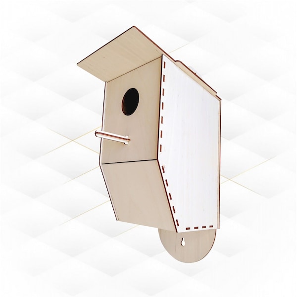 Bird house svg dxf pattern for laser cut. Design for cutting laser.