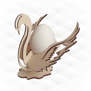Ostern Schwan Ei Halter, svg dxf Design Laserschnitt. 3D-Puzzle, Lasercut-Muster, Osterdeko. Tischdekoration, Weihnachtsgeschenk, Eierbecher.