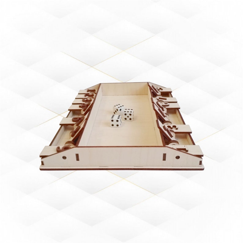 Shut the Box Game Board Svg Dxf Files for Laser Cutting. Cut - Etsy
