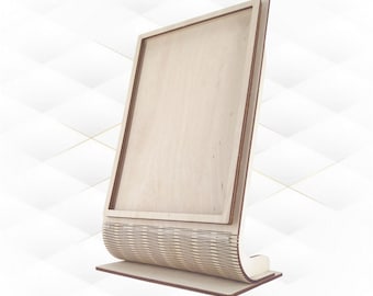 Bilderrahmen Laser Cut Design, 5x7 Fotohalter, SVG DXF Vektor Laserschnittvorlage