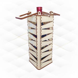 Gift wine bottle box, laser cutting design. Laser cut svg dxf files, vector template, laser machines file. Bottle pattern, box holder.