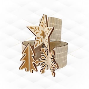 Porta tovaglioli natalizi, copri tovaglioli, design tagliato al laser. Motivo tagliato al laser, decorazioni natalizie, lavoretti natalizi. Regalo di Natale, decorazioni natalizie.