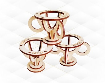 Ostereihalter Laser Cut Vorlage, SVG DXF Design, Laserschneiden Vektormodell