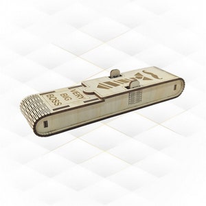 Pennfodral laserskuren SVG DXF-design, presentaskhållare, laserskärningsvektormall