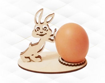 Porte-œufs de lapin de Pâques, design amusant pour découpe laser. Décor de cuisine de Pâques pour découpe laser.