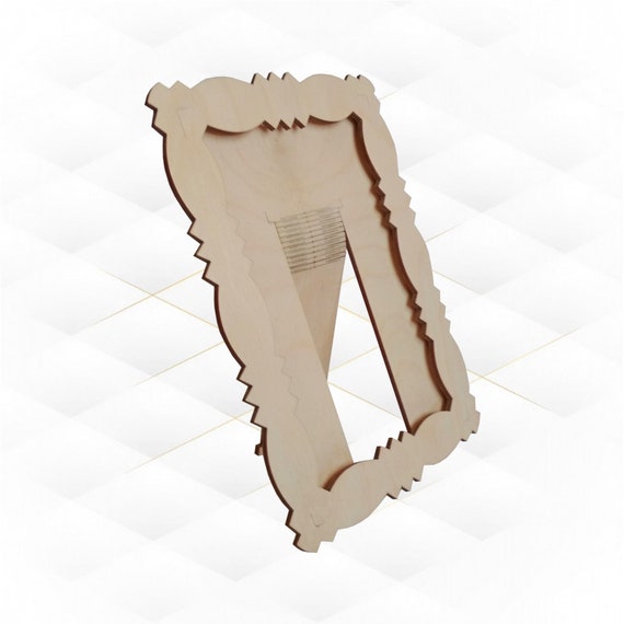Picture Frame Two Template, Laser Cutting Design, Greeting
