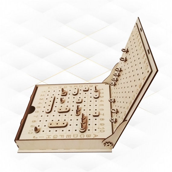 Battleship Board Game Wood Game Laser Cut Game Laser Cut 