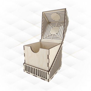 Gift jewelry box, svg dxf files, laser cut project. Laser cutting pattern, storage box, laser design. Greeting holiday decor, cut model.