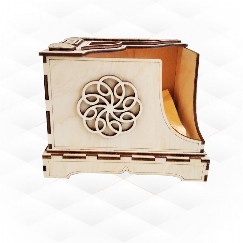 Napkin Holder With Lid Svg Dxf Files for Laser Cutting. Laser Etsy