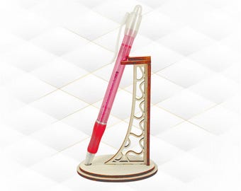 Gift Display Holder Pen Laser Cut Template, Storage Office, SVG DXF Cutting Project