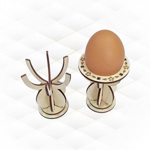 4 Easter Eggs Stand Templates, Svg Dxf Files Laser Cutting. Easter Gift ...