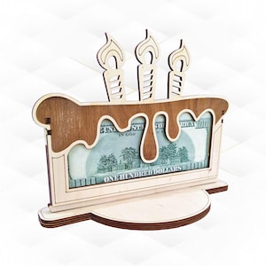 Einzigartiger Geldhalter Kuchen, Design Laserschnitt. Etui Box für Geld und Karten, Laser cut, Laserbasteln, svg, dxf dateien Bezug Muster Grußbild